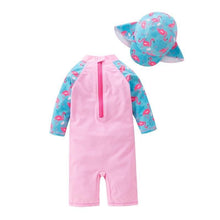 Load image into Gallery viewer, Swimwear with Hat 2 pieces - Pink Blue
