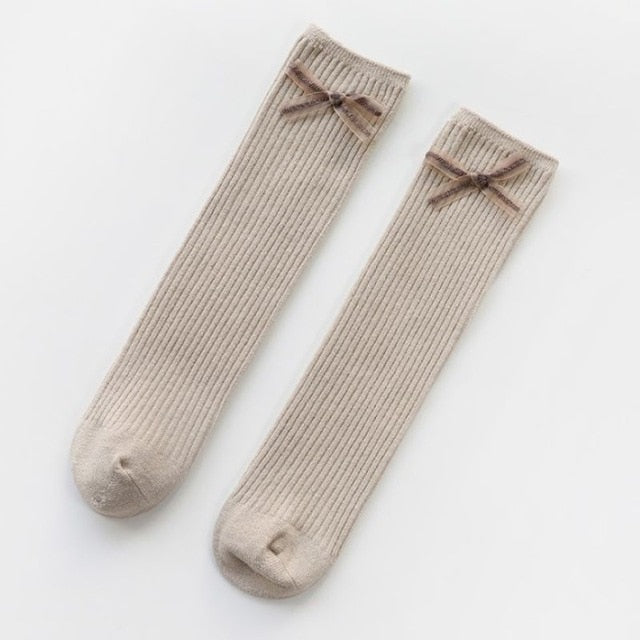 Cotton Socks Knee High - Multiple Colors