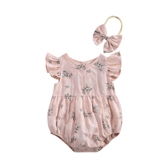 Romper with Headband - 2 Colors
