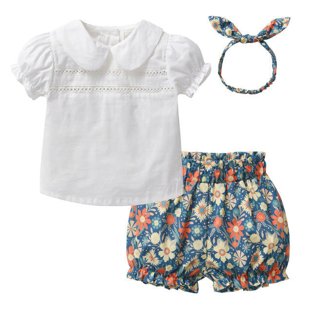Top & Shorts Set with Hairband